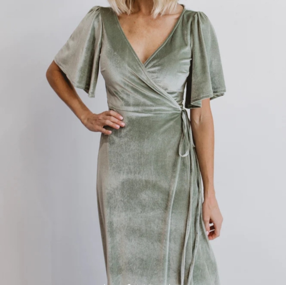 Baltic Born Meghan velvet wrap dress